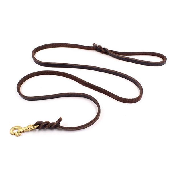 

dog collars & leashes quality german shepherd leather rope head layer with bovine pila large leash outdoor traction belt leathe