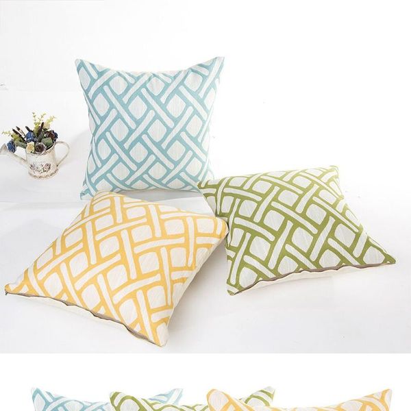 

cushion/decorative pillow nordic cushion cover jacquard geometric links accent throw covers case multicolor home decorative