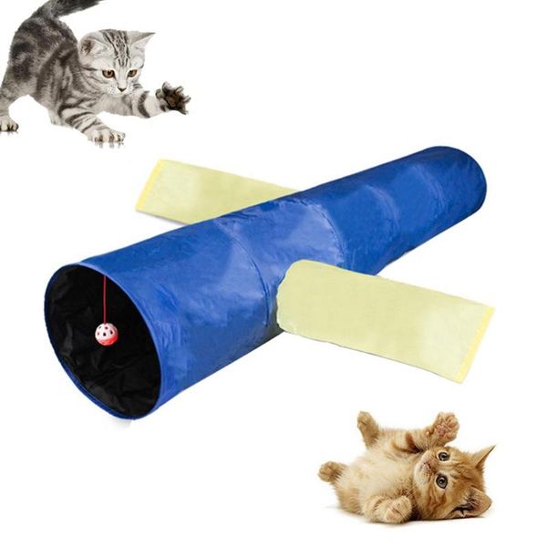 

small animal supplies pet cats kitten hanging ball sound paper foldable tunnel tube training play toy toys