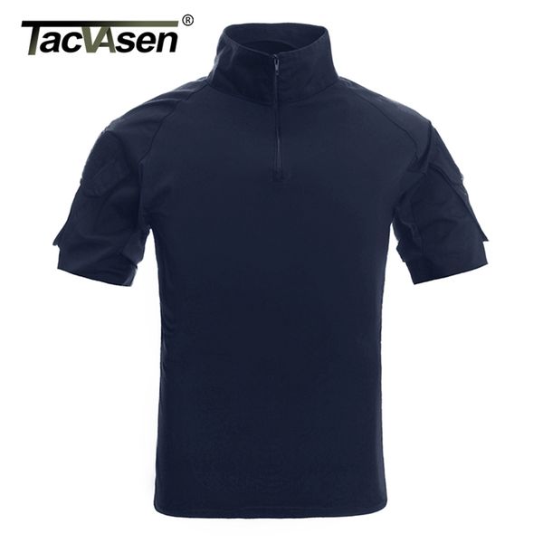 

tacvasen mens camouflage tactical t shirts summer short sleeve airsoft army combat t-shirts performance military clothing 210721, White;black