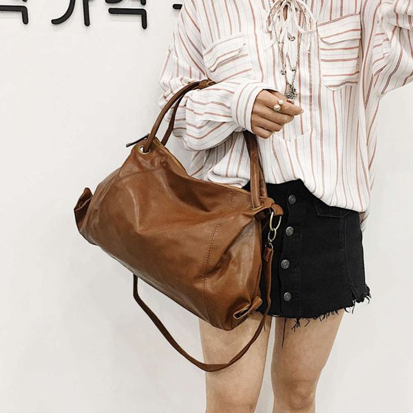 

hbp fashion 2021 new single shoulder cross casual dumpling women's simple soft leather messenger bag