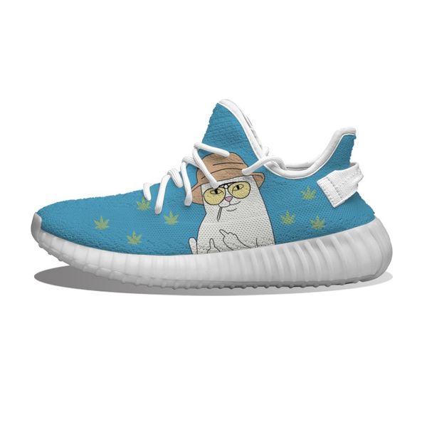 

diy custom middle finger cat with sunglass running shoes mh printed mens womens trainers outdoor sports sneakers ab7o