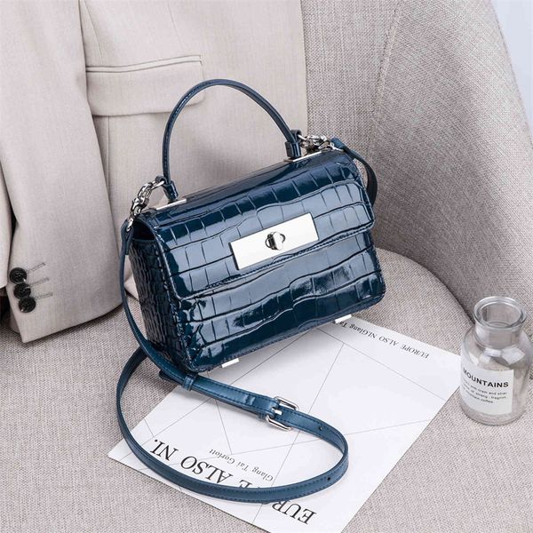 Натуральная кожа Женщины Сумка Office Combuter Tote Lady Bag Bag Сумка Большая Емкость Корзина Кошелек Сумки Blue Blue