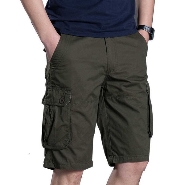 

men's shorts summer casual multi-pocket hip hop men joggers overall short trousers sweatpants plus size 38 ai7q, White;black