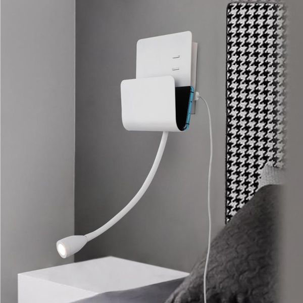 

hartisan led lights new modern bedroon headboard reading book wall lights via 5v 2a usb charger port phone shelf flexible lamp