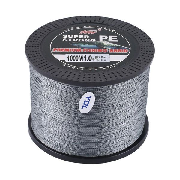 

yudeli 1.0 line number super strong 4 strand 1000m premium pe braided fishing line lake multifilament wire woven thread