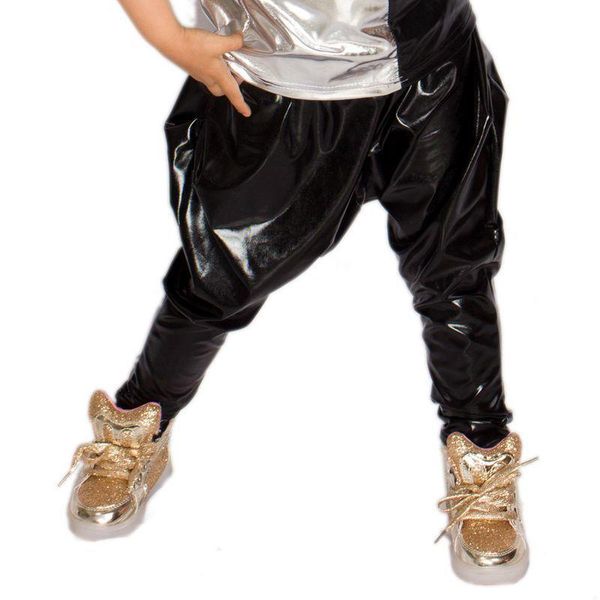

trousers heroprose 2021 personality black big crotch stage performance costumes harem street hip hop skinny pants kids, Blue