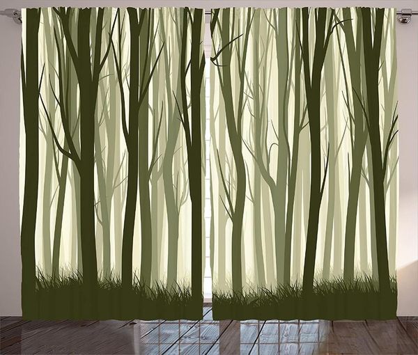 

curtain & drapes forest curtains mother nature of mystical with trees living room bedroom window