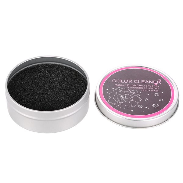 

color cleaner small holes sponge makeup brush cleaner box cosmetic brush color removal dry clean brush cleaning make up tool