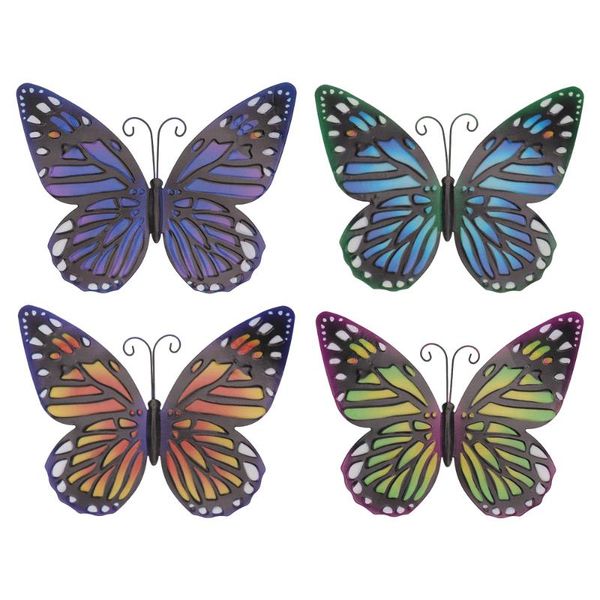 

wall stickers 4pcs metal butterflies art decor ornament iron craft