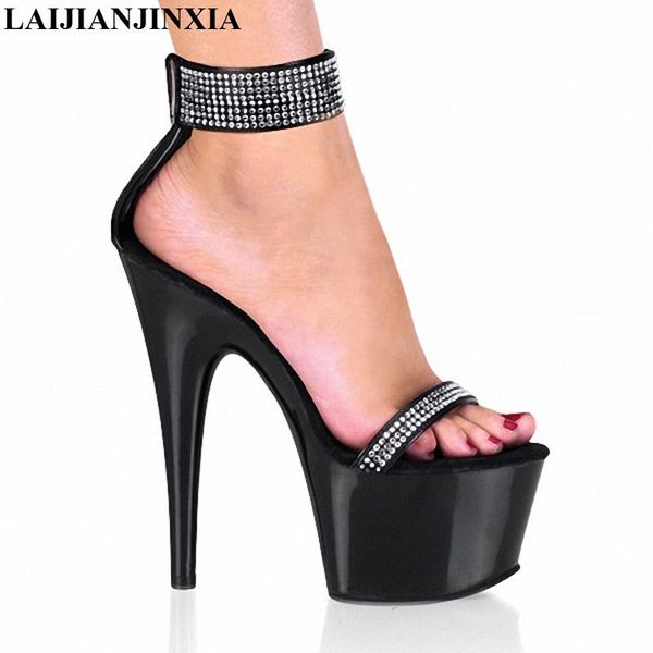 

dress shoes laijianjinxia fashion high heels super dancer prop black ultra-high with sandals.platform women's