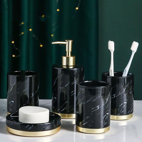 

bath accessory set european marble bathroom accessories sets light luxury electric toothbrush holder couple gargle cups soap dish dispenser