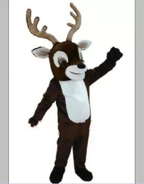 2022 Alta qualidade veados de Natal Elk Furry Mascot Costume Vestido Roupa de Vestuário de Carnival Adulto Unissex Fursuit