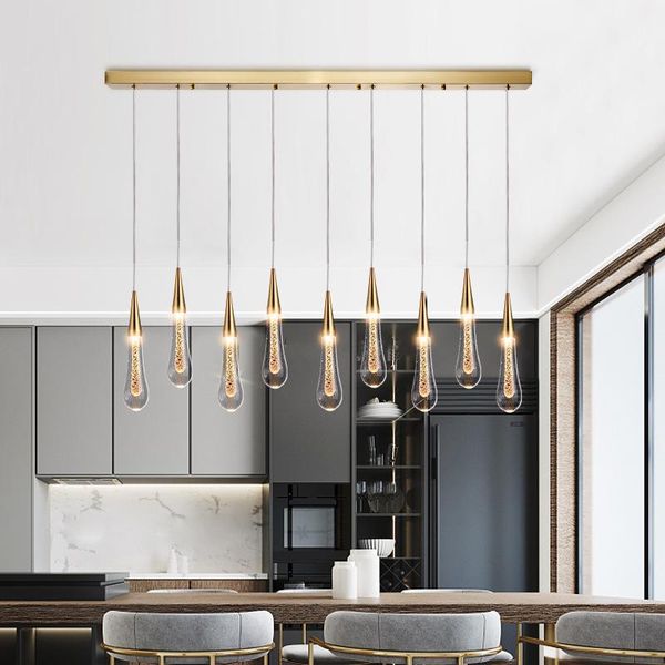 

pendant lamps nordic luxury crystal lights restaurant light dining living room hall interior decor villa lamp lighting hanging