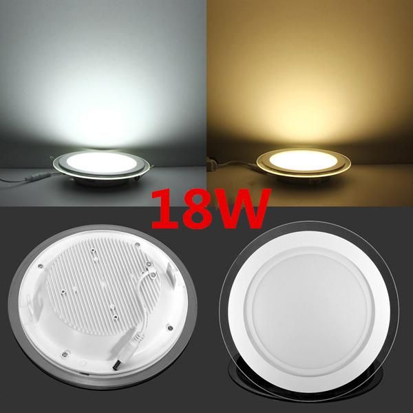

downlights 20pcs nice glass led round panel light 18watt, 90pcs smd2835 brightness