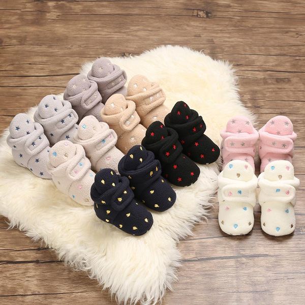 

first walkers 2021 baby shoes winter snow boots lovely soft sole prewalker born girl boys causal anti-slip