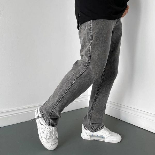 

men's jeans men autumn male trousers cozy breathable retro loose all-match korean trendy streetwear students wide leg plus size, Blue
