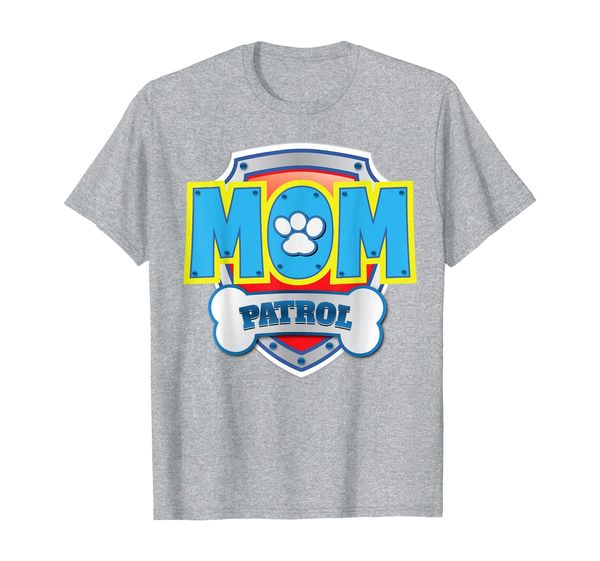 

funny mom patrol dog gift birthday party t-shirt, White;black