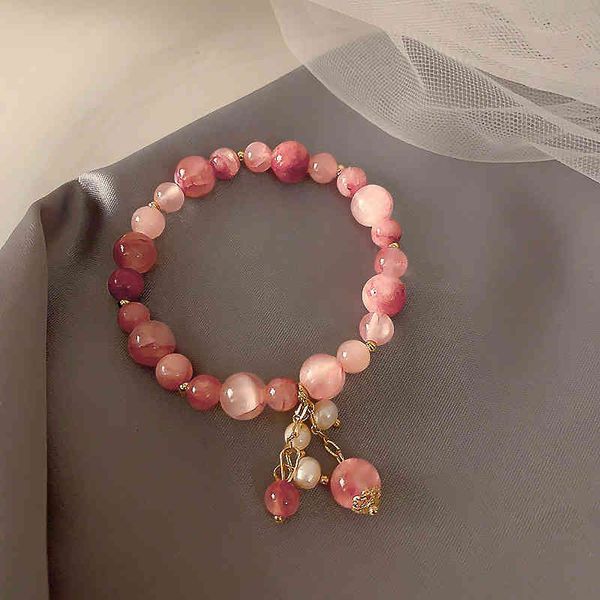 

chinese-style products design of natural crystal elastic bracelet in 2021