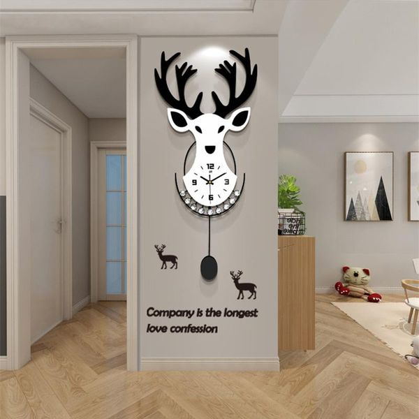 

wall clocks swing creative clock nordic minimalist living room wood home decor mute modern bedroom watch