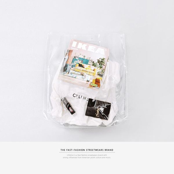 

duffel bags inflation clear pvc tote large transparent plastic beach 2021 summer fashion travel bag shopping 177ai2021