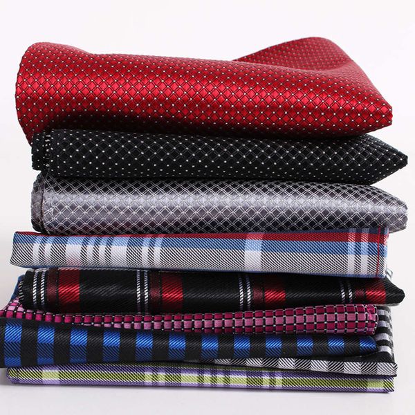 

suit pocket towel men's jacquard handkerchief plaid pocket banquet, White