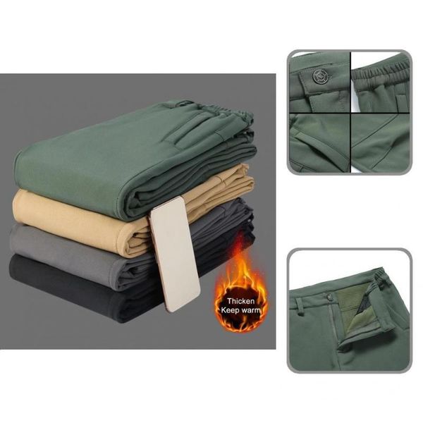 

men's pants elastic all match soft outdoor for climbing male trousers, Black