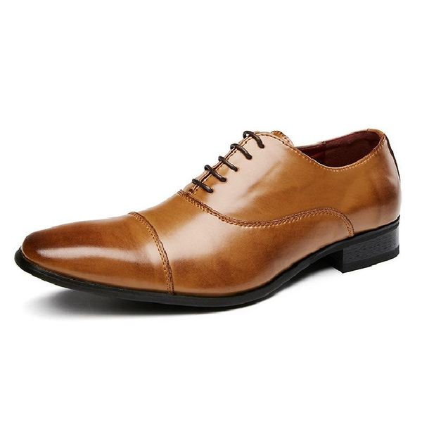 

dress shoes black brown mens party formal oxfords genuine leather fashion pointed toe business male wedding