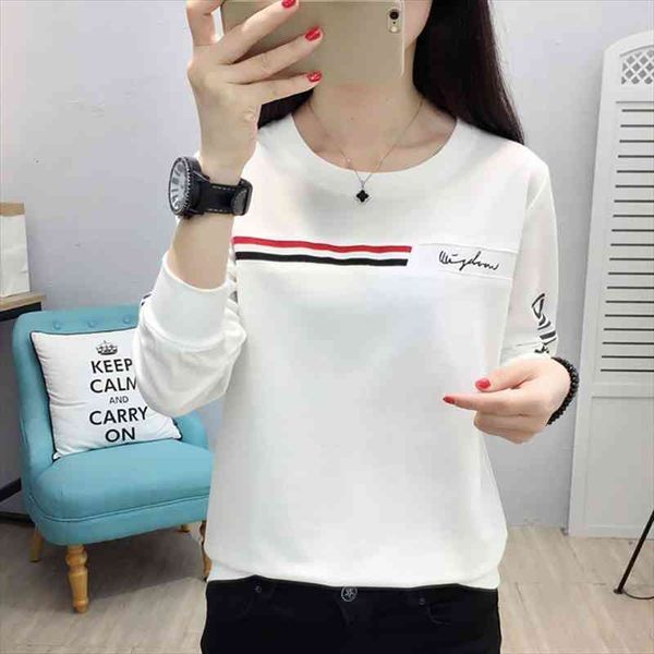 

striped and long women blouses sleeves plus size casual autumn shirts blusas mujer de moda, White