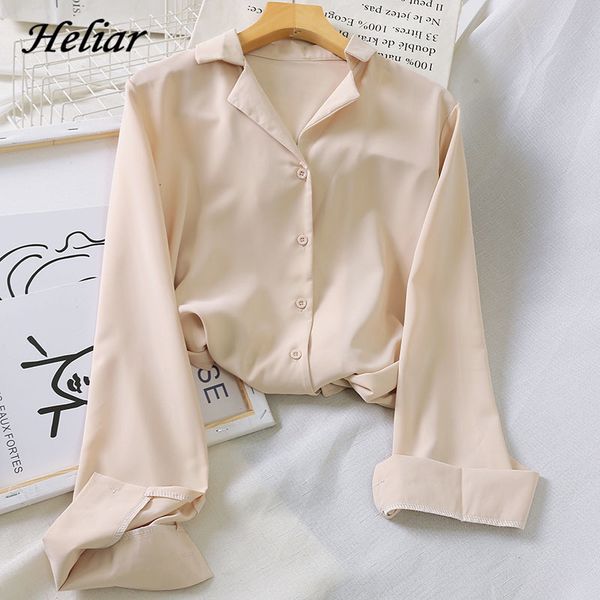 

2021 new chiffon sping autumn long sleeve v-neck female buttoned up solid loose shirt fashion blouse for women u0t3, White