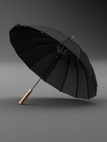 

umbrellas long handle umbrella men luxury windproof retro black business large semi automatic sombrilla jardin big eb5ys