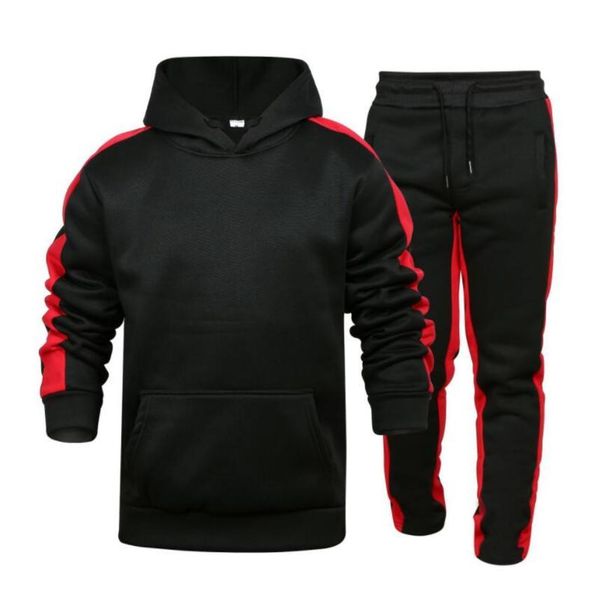 

tracksuit men sportsuits zipper set et suit long sve stripe coat gyms casual sets, Gray