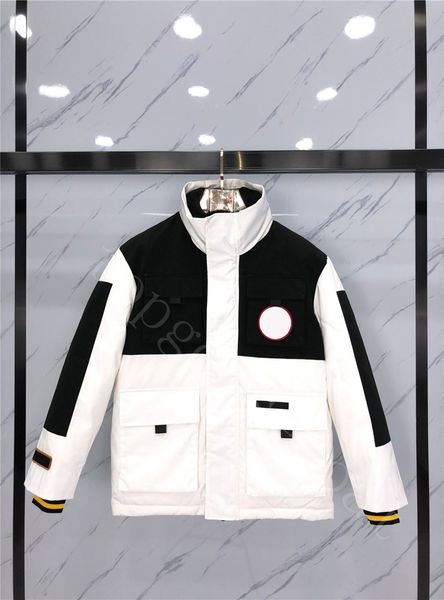 

2021 luxury winter men women goose down jacket white goose parka on the back and front 4 pockets design real wolf fur down jackets go121, Black;brown
