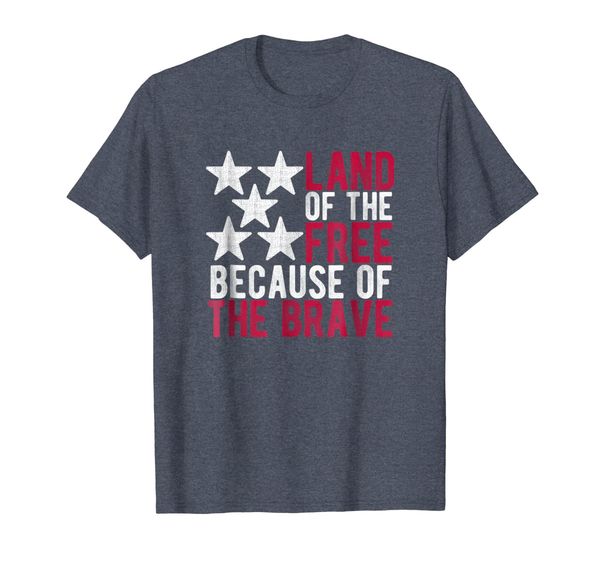 

land of the because of the brave - i don't kneel shirt, White;black