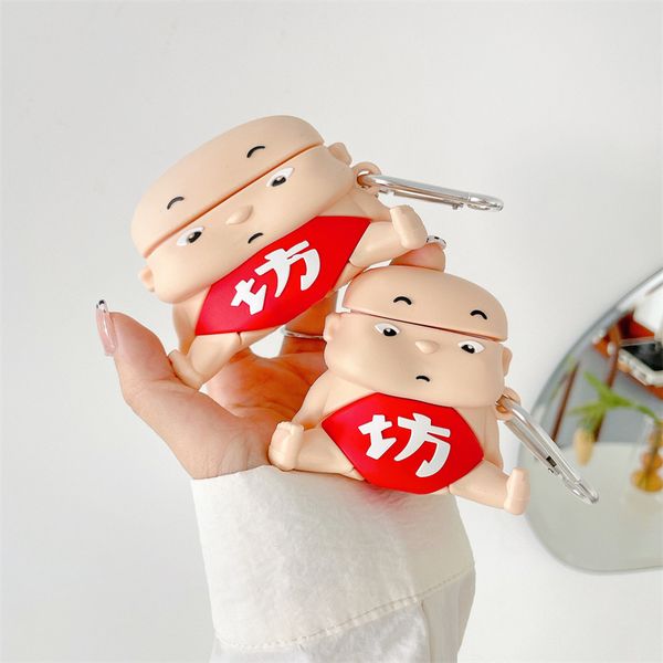 

ins cute cartoon 3d lovely baby cases for airpods 1 2 3 pro soft silicone wireless bluetooth earphone protection cover with hook