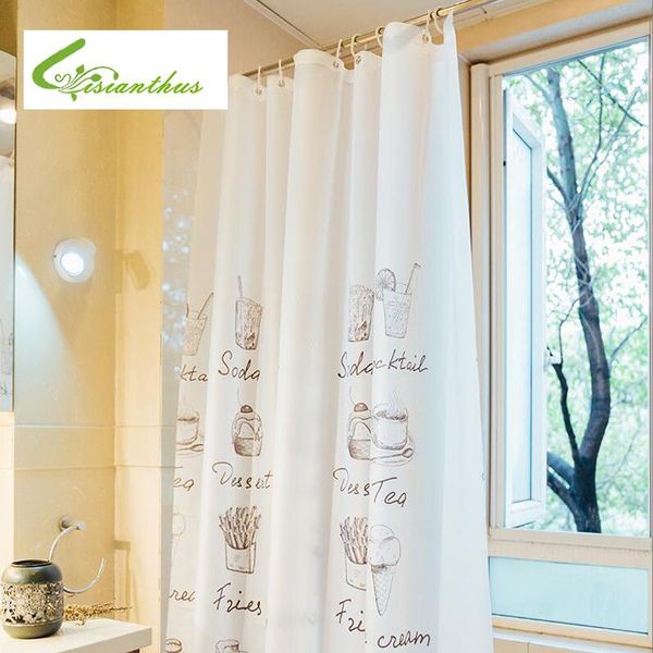 

shower curtains simple style white bath curtain peva blue red geometric print waterproof mold proof with hooks bathroom products