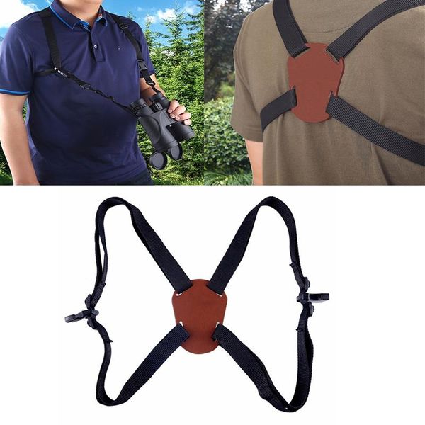 

telescope & binoculars binocular shoulder strap outdoor camping durable elastic straps optics accessorie equipments x-shaped harness