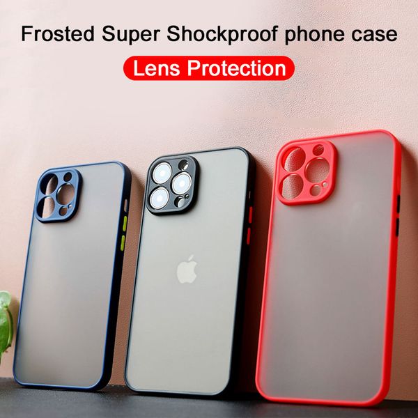 

lx brand luxury shockproof silicone matte case for iphone 13 12 11 pro max xr xs x 7 8 plus 12 13 mini armor camera lens protection case