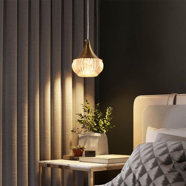 

pendant lamps nordic crystal glass light modern led bedroom dining room bar hanging lamp living kitchen home decor fixtures
