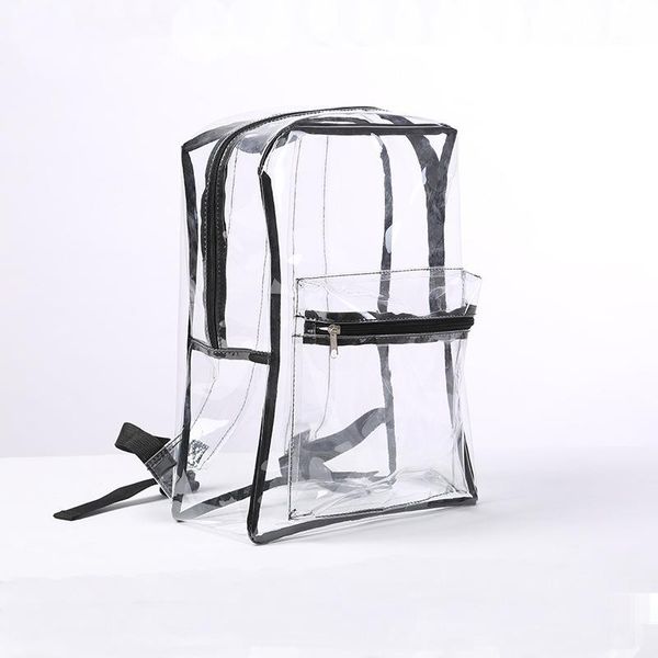 

storage bags plastic candy color jelly pvc transparent rainproof waterproof shoulder bag backpack leisure