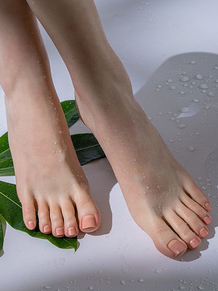 

women's feet silicone shoes live mannequin foot manikin for display, Khaki