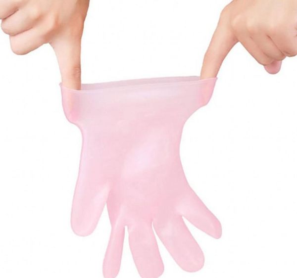 

five fingers gloves 1pair moisturizing spa gel pink full finger silicone hand care moisturize autumn winter skin protection, Blue;gray