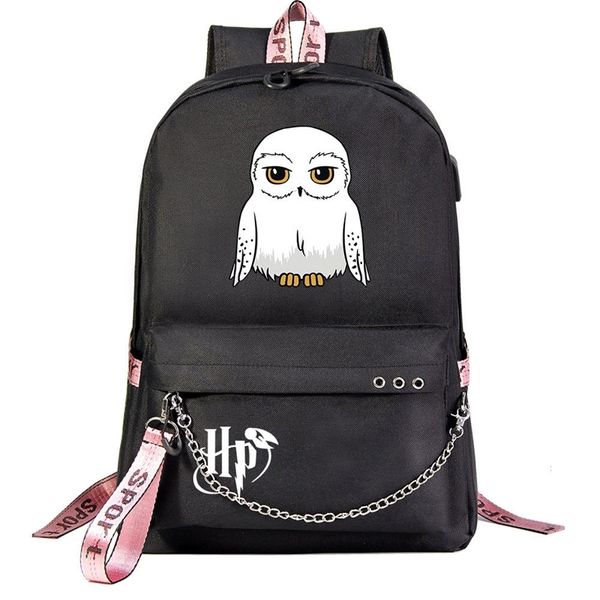

fashion owl korean usb youth student schoolbag men's and women's leisure travel backpack