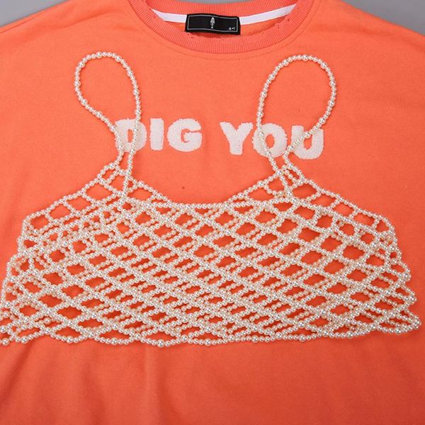 

chokers fshxol korean hollow out beaded vest pearl shoulder chain jewelry dress design hand-woven suit t-shirt chest accessories, Golden;silver