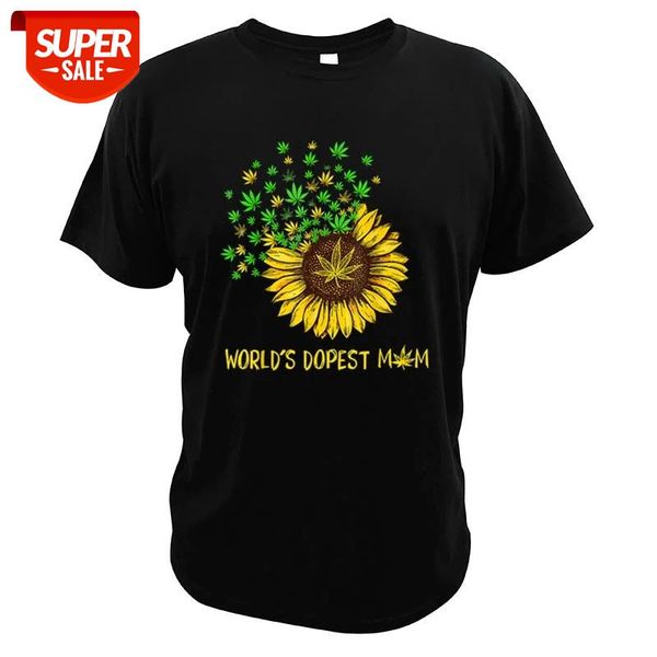 

world's dopest mom sunflower weed t shirt mother gift tshirt 100% cotton soft short sleeve tee #px4h, White;black