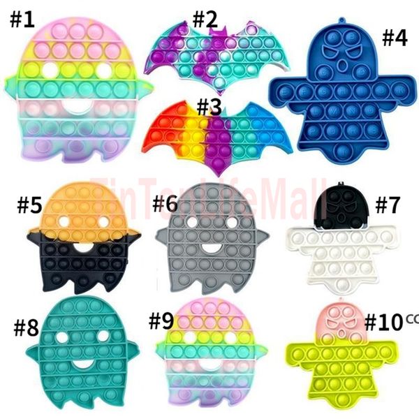 

halloween fidget sensory bubbles push simple dimple bubble finger toys decompression ghost bat stress relief interactive party se8