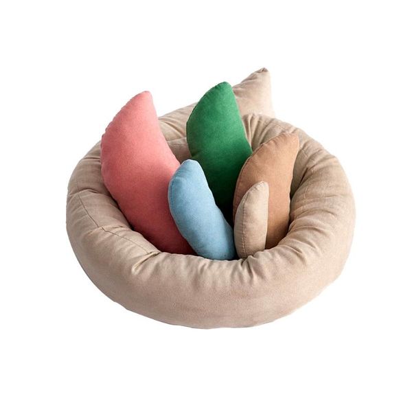 

pillow 6pcs/set soft comfortable shoot born pography prop diy posing aid po ring baby filler basket donut