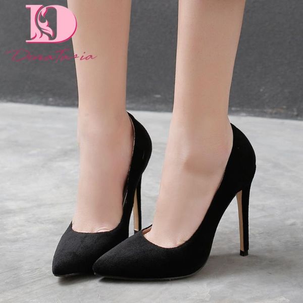 

dress shoes dora tasia 2021 fashion big size 43 flock women sandals thin heels pointed toe platform pumps summer office, Black