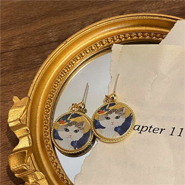 

painting earrings girls sweet simple temperament personalized