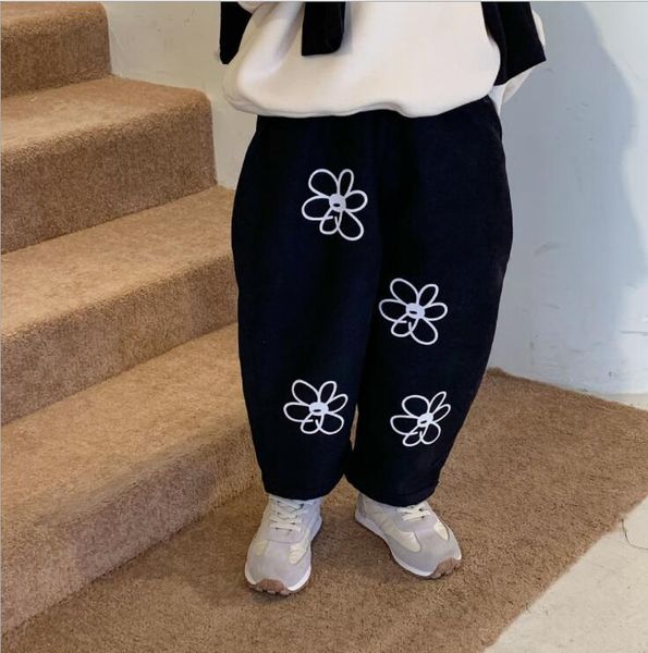 

trousers 2021 girls boys long pants winter cotton fashion kids 2-8t oa345, Blue
